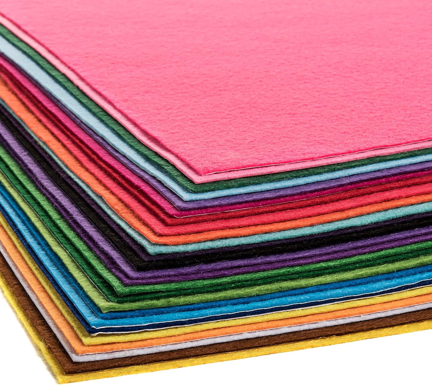 Peachy Keen Crafts 25 Pack - Self Adhesive Crafting Felt Fabric - 8 x 12 Inches Assorted Colors