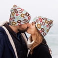 thumbnail image 5 of Lsque Colorful Donuts Pattern Knitted Beanie, Unisex Winter Hat, Knit Hat Winter Beanies Thick Fisherman Beanies Cuffed Plain Skull Caps, 5 of 6