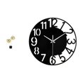 thumbnail image 1 of Figura Decorativa De Hoja De Hierro Y Reloj De Pared Silencioso De Acrílico. Obra De Arte Coleccionable Para Escritorio, Armario, Oficina, Hogar, Hotel O Baño., 1 of 8