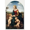 thumbnail image 2 of Raphael 13x18 Black Ornate Wood Framed with Double Matting Museum Art Print Titled - The Virgin and Child with Saint John the Baptist, 2 of 4