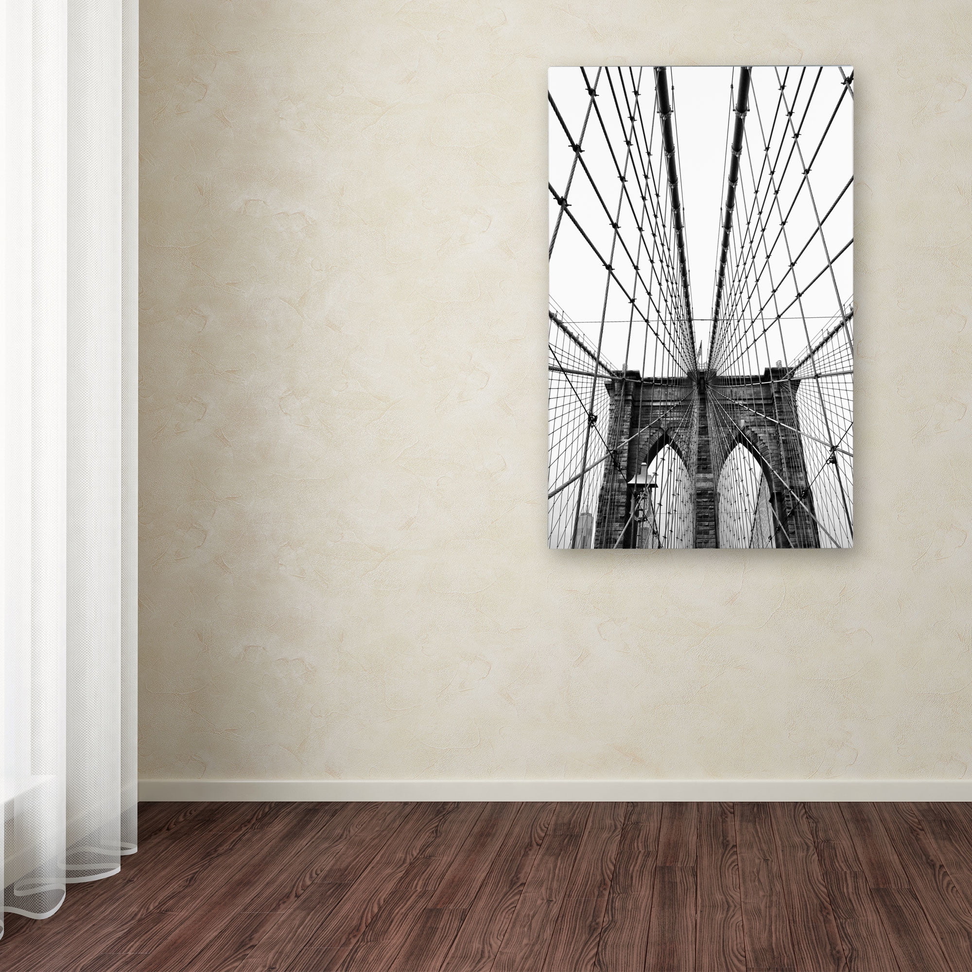Trademark Fine Art "Brooklyn Bridge 3" Canvas Art by CATeyes