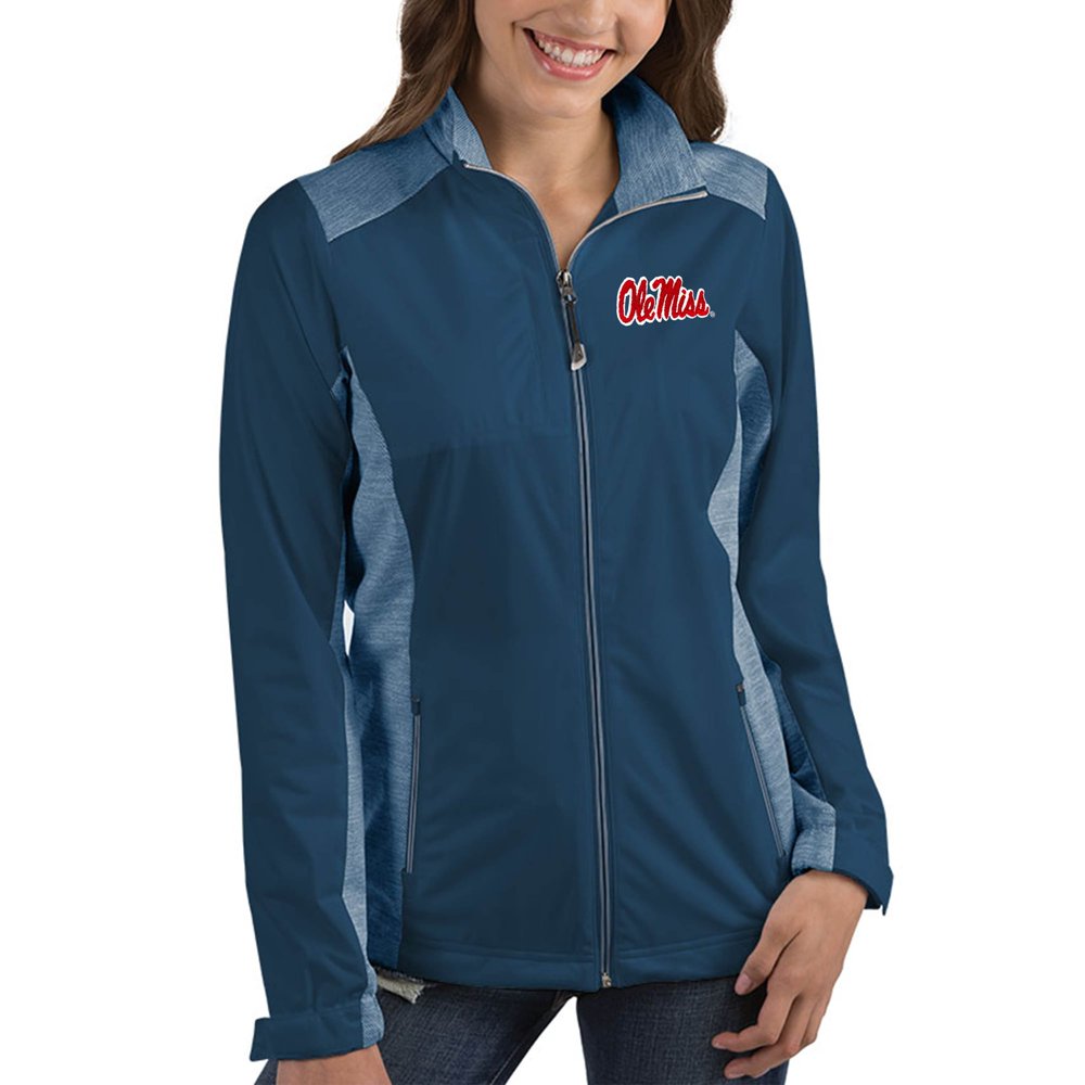 Ole Miss Rebels Antigua Women's Revolve FullZip Jacket Navy