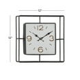 thumbnail image 3 of DecMode 12" Black Metal Wall Clock, 3 of 8