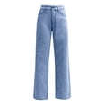 thumbnail image 7 of JJHGVB Wide Leg Jeans Denim Pants Baggy Jeans Pull-On Pant High Waisted Denim Pants Long Casual Pants Jeans for Women Straight Denim Jeans Daily Casual Wear Wide Leg Jeans for Women Rose Gold 4XL, 7 of 7