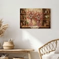 thumbnail image 2 of 1.5-Inch Thick Canvas Print Wall Art for Living Room, Bedroom, Office or Entryway – Decorative Wall Decor with Floral Vases On Wooden Shelf -24Lx 16x 1.5 in, 2 of 9