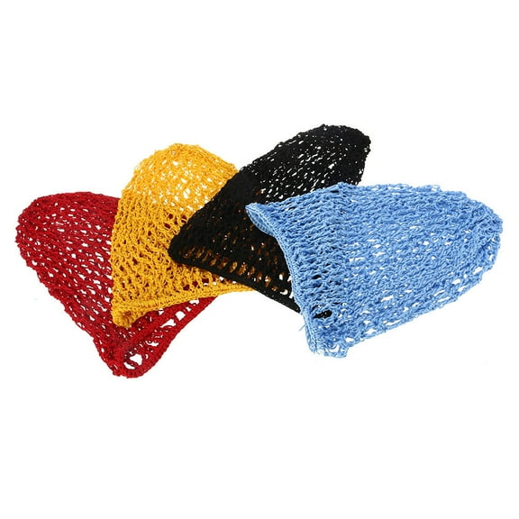 NICEXMAS 4Pcs Rayon Hair Nets Riding Assorted Color for Bathing Women Hair Protection Lightweight