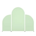 thumbnail image 4 of Set of 3 5ft 7.2ft 5ft Wedding Arch Cover, Arch Backdrop Stand Cover Set, Double Sided Round Top and Half Moon Top Spandex Backdrop Cover, for Wedding Party Banquet, 4 of 4