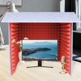 thumbnail image 4 of Milaget Desktop Soundproof Cover Lightweight Portable for Podcasts Live Music Studio Red 80cm, 4 of 6