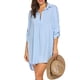 thumbnail image 1 of Txlixc Mujeres Traje de baño Cubrir Camisas, Damas Traje de baño Cubrir Ups Mini Vestido Bikini Playa Túnica Tops Txlixc Estilo de ocio, 1 of 7