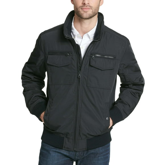 Tommy Hilfiger Men's Water and Wind Resistant Performance Bomber Jacket (Standard and Big & Tall), Black, X-Large