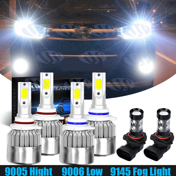 LED Headlight Bulbs   9145 Fog Light 6000K For Jeep Grand Cherokee 2003-2010
