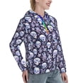 thumbnail image 6 of Sikiie Skull flower crystal Women's Casual Hoodies Long Sleeve Lightweight Pullover Tops Loose Sweatshirt-Large, 6 of 7