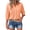 Orange plus size button down blouse a1, variant on thefmos Women Plus Size 3/4 Sleeve Button Down Blouse Casual Collared Shirt Cute Trendy Solid Basic Tunic Tops for Summer Business Work Everyday, Black L