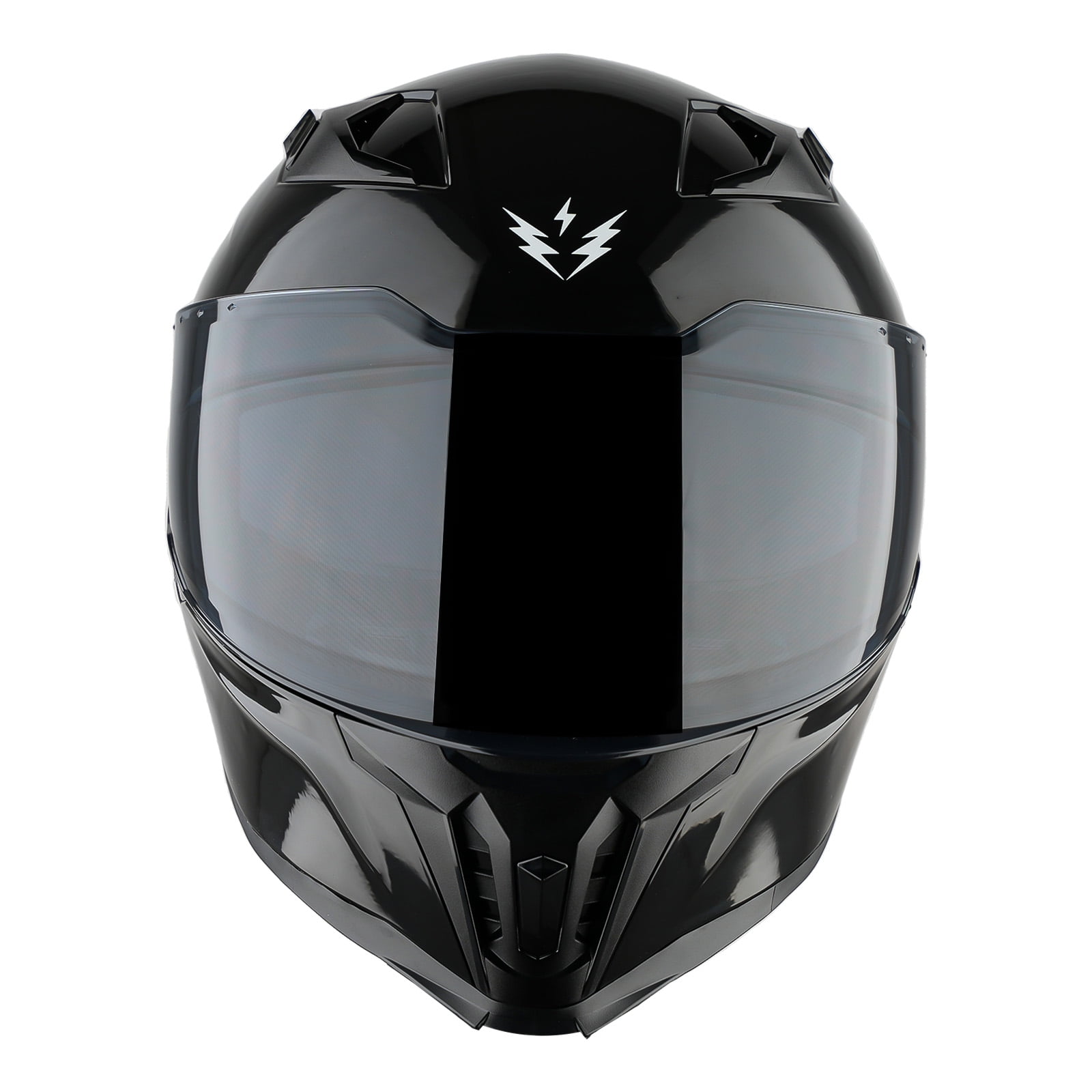 1Storm Motorcycle Full Face Helmet for Adults Men and Women Street Bike Racing Helmet DOT Approved with one Extra Clear Shield: KT828 Glossy Black