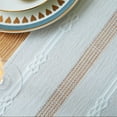 thumbnail image 4 of Handwoven Polyester Table Runner with Fringe - 13"x79" Farmhouse Lace Tablecloth for Dining Table, Christmas, Thanksgiving, Rustic Wedding Decor (Ivory), 4 of 8