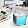 thumbnail image 4 of 7 Lights Mini Air Conditioner Device Fans USB Air Cooler Humidifiers Purifier Table Fan For Home Bedroom Office Refrigerating, 4 of 8