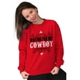 thumbnail image 4 of Cowgirls Dont Cry Pretty Southern Women Crewneck Sweatshirt Brisco Brands X, 4 of 6