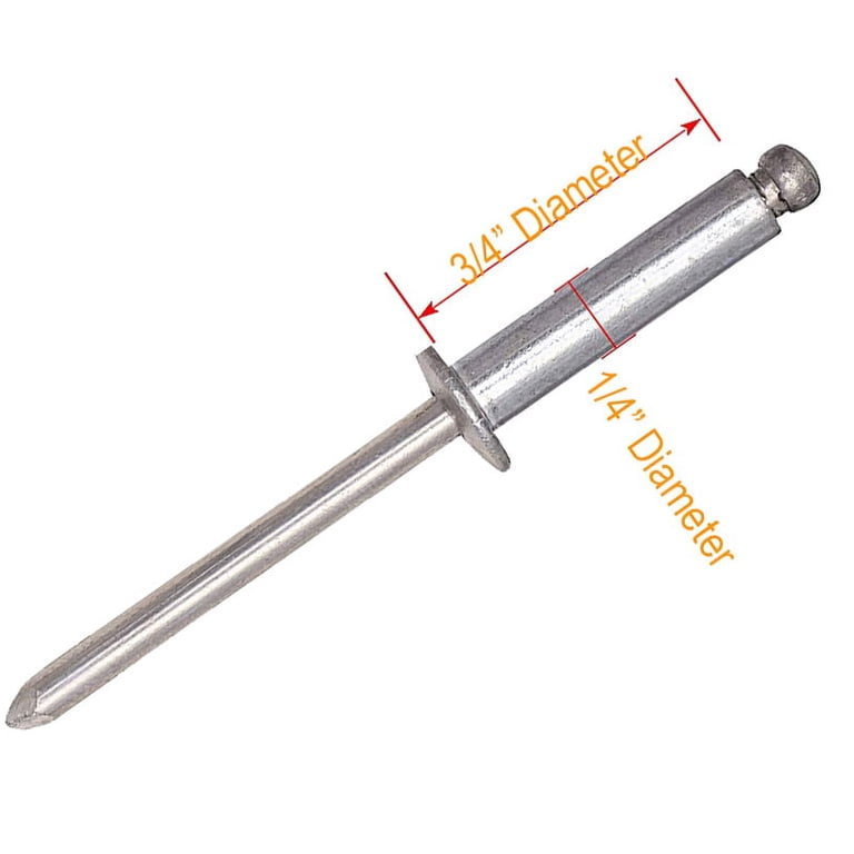 Long-P ✕　RIVET Persberg #812 Blind Aluminum Long Rivets, (100pcs), 1/4