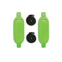 Extreme Max 3006.7617 BoatTector Inflatable Fender Value 2-Pack - 8.5" x 27", Neon Green