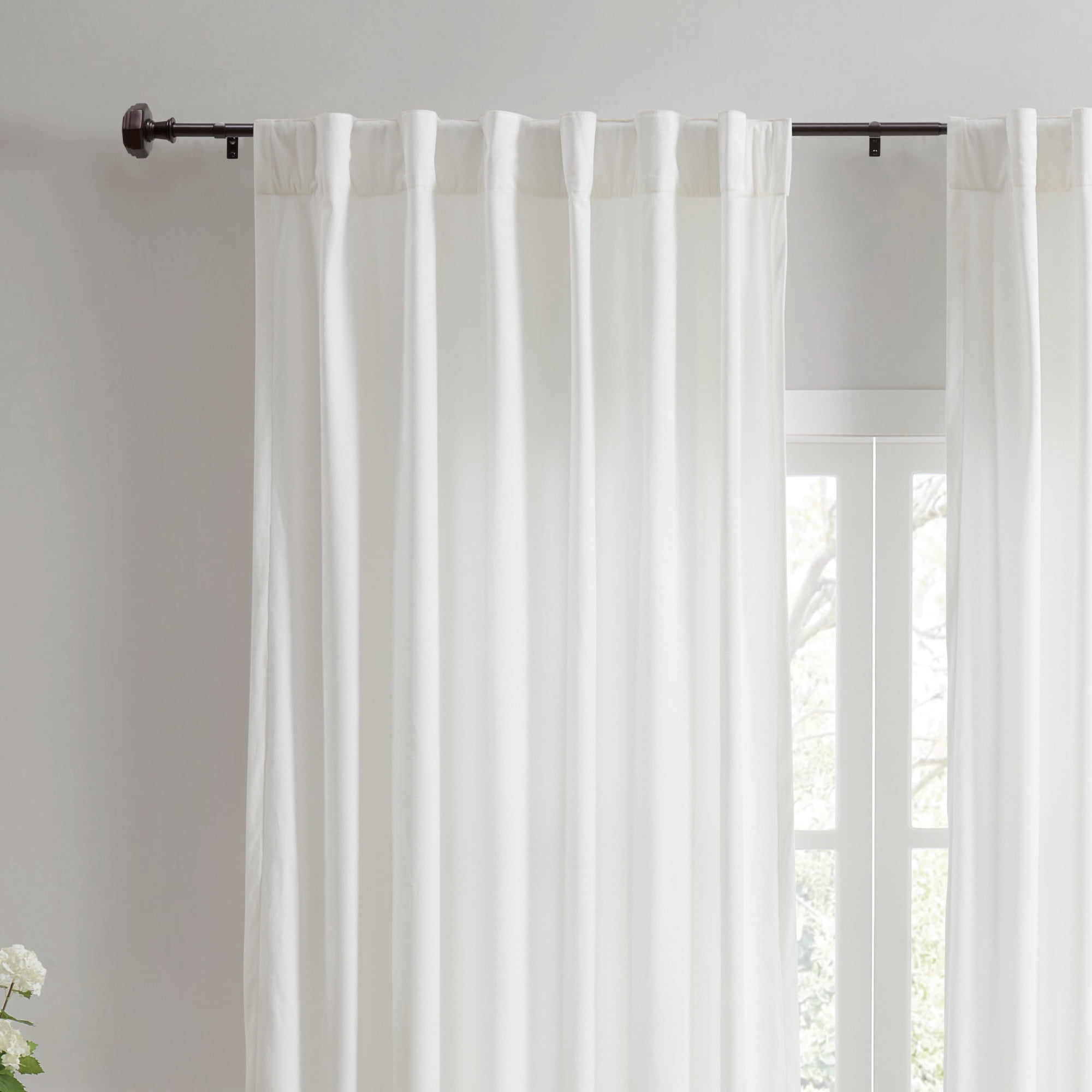 Martha Stewart Chatsworth 3/4", Adjustable Curtain Rod and Finial Set, Oil Rubbed Bronze, 66'' - 120'' Long