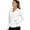 A042 White, variant on Auralook Women's UPF 50 Lightweight Athletic Jacket Sun Protection Zip V Neck Long Sleeve Shirts Hiking Outdoor Pockets