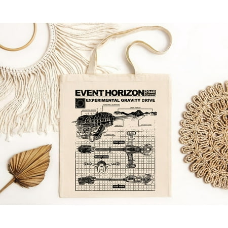 vintage Event Horizon Tote Bag - Event Horizon Ship Specs - Horror Graphic Tote Bag for Men and Women-TH3742