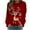 Red, variant on Tetras Hooded Sweatshirt Women 2025,Women Fashion Casual Print Round Neck Loose Long Sleeve T-Shirt,Sweatshirts Blouse