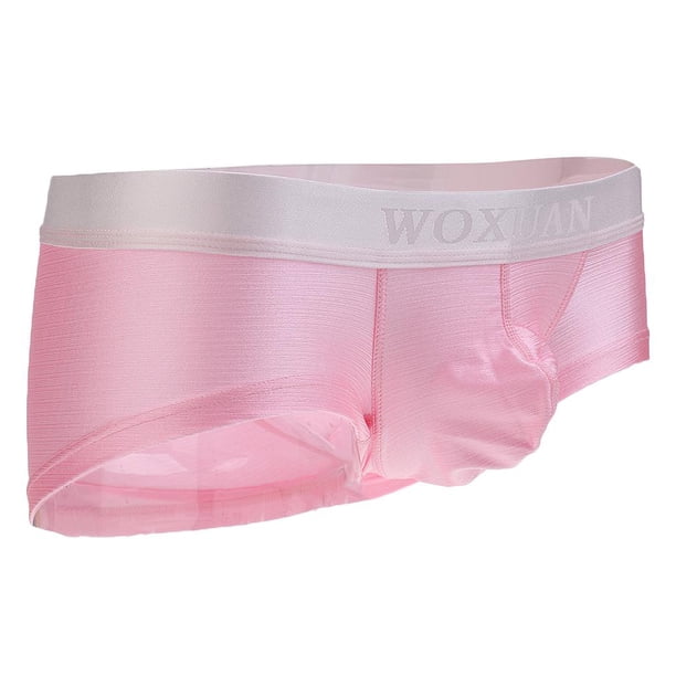 Ropa interior para hombre, suave, , sólida, de tiro bajo, para hombre, - Rosado L SM SunniMix Ropa de Hombre