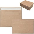 TRAHOO100 Pack 4x6 Envelopes for Invitations, Brown Kraft Envelopes