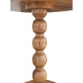 thumbnail image 5 of 21 Inch Side End Table Round Top Stacked Ball Post Natural Brown Mango Wood, 5 of 5