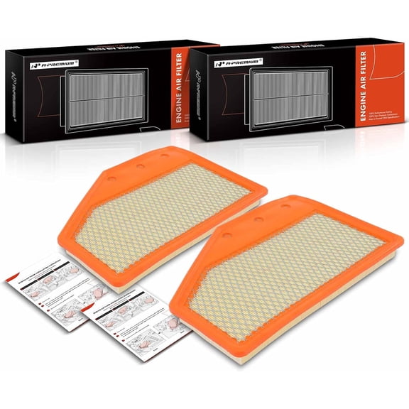 A-Premium 2-PC Engine Air Filter Compatible with Chevrolet Malibu 2016-2022 & Cadillac XT4 2019-2022 & Buick Envision 2021-2022, Regal Sportback/TourX 2018-2020, L4 2.0L