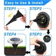 thumbnail image 5 of Luces de suelo, luces solares impermeables para jardín, luces de suelo brillantes impermeables mejoradas para jardín al aire libre, luces de paisaje para caminos, patios, terrazas, césped, patios, pas, 5 of 5