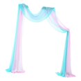 thumbnail image 1 of Tela para arco de boda, 6 yardas, reutilizable, resistente a las arrugas, para ceremonia y recepción 1x rosa 1x azul cielo, 1 of 9