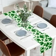 thumbnail image 3 of JOOCAR St. Patrick's Day Table Runner, Dark Green Clover Yellow Particles 13x72 Inch Table Runner, Suitable for St. Patrick's Day Kitchen Dining Table Table Holiday Decoration, 3 of 5