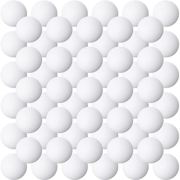 Lsupdaol 50 Pieces 40 mm Table Tennis Balls Bulk White Mini Plastic Balls for Carnival Pool Games, Party Decoration, Cat Toys, Sports Activities