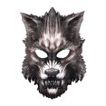thumbnail image 2 of Máscara de lobo Ticfox de media cara de EVA para carnaval, 2 of 9