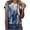 Blue, variant on Womens Tops! Women's Tops Fashion Casual Loose Blouse Stone Gradient Printing Round Neck T-Shirt Shirts Blouse Print Tee