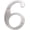 Silver, variant on Deltana RN6-6U15 6" Numbers; Solid Brass; Satin Nickel Finish