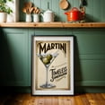 thumbnail image 6 of Martini Cocktail Poster: Vintage Art Deco Elegance - Illustration Cocktail Vintage Poster Art Deco Typography Kitchen Decor Retro Bar Black Framed Wall Art Print 20 x 30 inches, 6 of 8