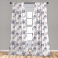 thumbnail image 4 of Ambesonne Coral Curtains, Watercolor Splashes Blots Art, Pair of 28"x95", Pale Lavender Rose White, 4 of 4