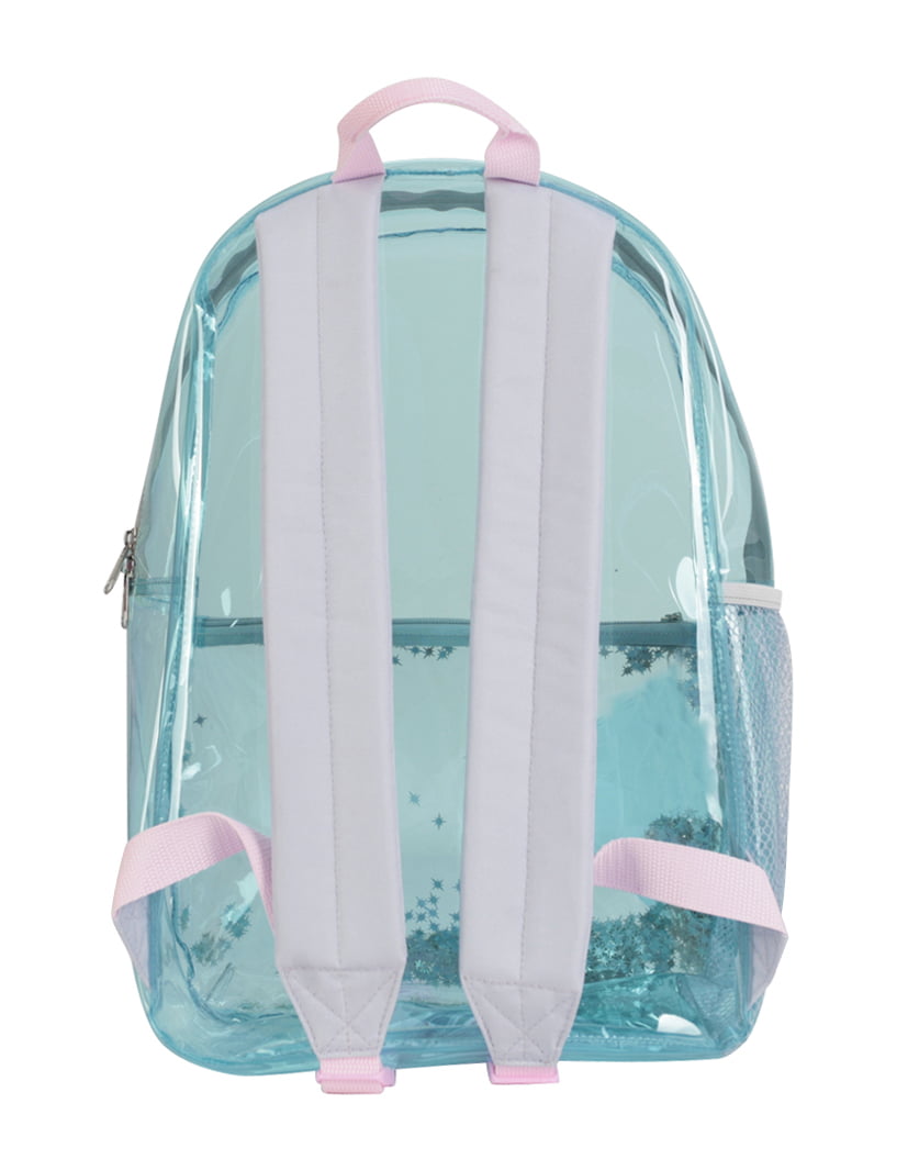 Teblacker Clear Unicorn Girl Backpack Purse See-Through Casual Daypack Satchel Travel Shoulder Bag(Pink), Size: 29.5