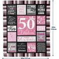 thumbnail image 2 of 50th Birthday Gifts for Women, 50 Year Old Gifts for Women, 50 Birthday Gifts for Women, 50th Birthday Gift Ideas, 50th Birthday Gifts, Throw Blanket 60"x50", 2 of 6