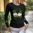 thumbnail image 5 of ClodeEU Women's St Patrick's Day Sweatshirt ,Cute Long Sleeve Pullover Top B-Black,Womens Plus S, 5 of 6