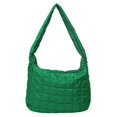 thumbnail image 3 of Bolso de mano para mujer, acolchado, impermeable, ligero, de algodón, con relleno de plumas, para el hombro, 3 of 5