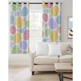 thumbnail image 2 of Easter Eggs Blackout Curtains for Bedroom Living Room Darkening Curtains 63 Inches Long Cute Colorful Spring Love Country Window Curtain 2 Panels Set Insulated Window Treatment Grommet Drapes 42"x63", 2 of 9