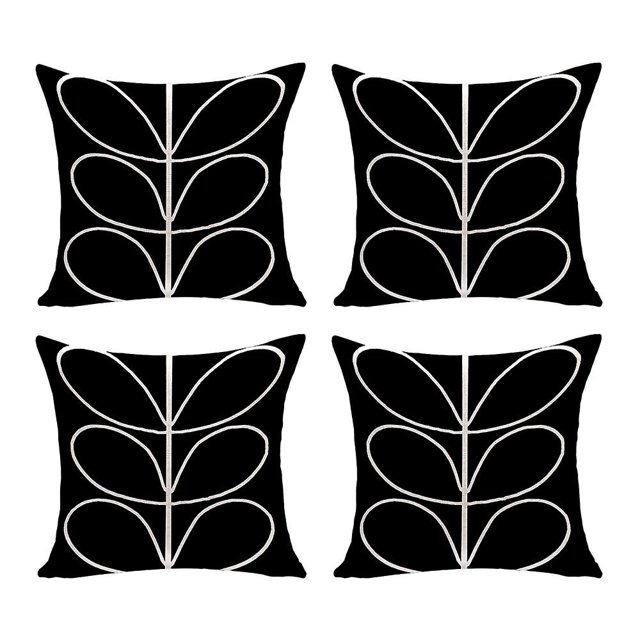 Pétalos simples modernos, trébol de cuatro hojas, flores, algodón, cáñamo, funda de cojín para sofá, funda de almohada suave para coche, estilo 1