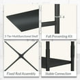 thumbnail image 5 of 6 Tier Bookshelf, Tall Bookcase, Modern Book Shelves Organizer, Bookshelves for Bedroom, Living Room and Home Office, Black, 5 of 6