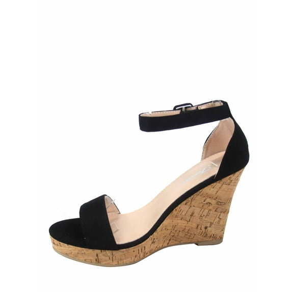 Seal Women's Fashion Ankle Buckle Strap Wedge Heel Platform Sandal Shoes