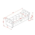 thumbnail image 2 of 63" End of Bed Bench, Bedroom Bench with Button-Tufted, Upholstered Storage Ottoman Benches with Rolled Arms, Entryway Bench with Solid Legs for Bedroom Living Room, Dark Gray, 2 of 8
