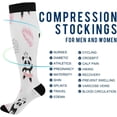 thumbnail image 4 of Coolnut 1 Pack Cute Panda Ballerinas Compression Socks for Women Men Knee High Stocking for Running,Athletic,Medical, 4 of 6